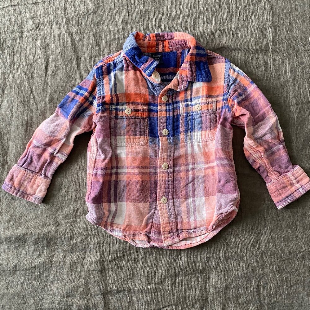 Baby Gap 18-24 month flannel plaid shirt